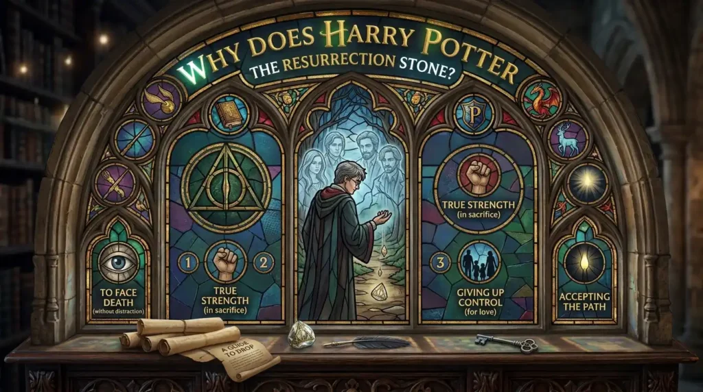 why does harry potter drop the resurrection stone